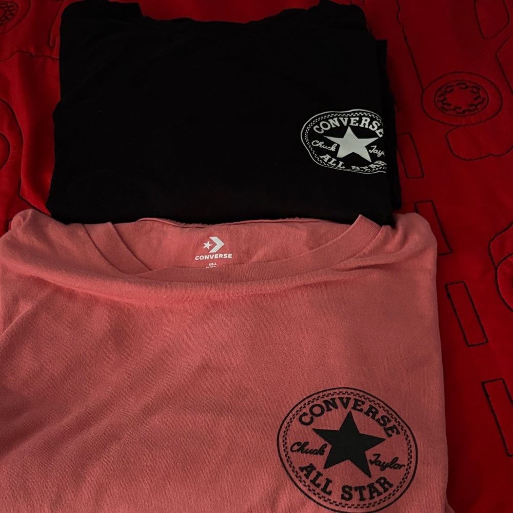 Converse All Star Black and Pink Tees